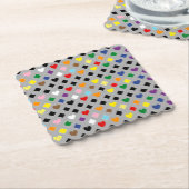 Rainbow Hearts ペーパーコースター (アングル)