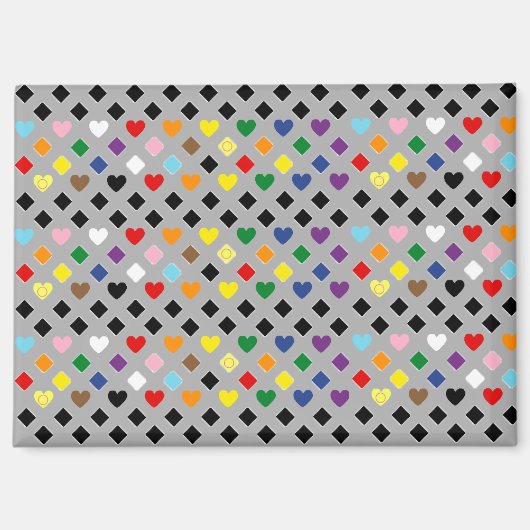 Rainbow Hearts マグネット (正面)