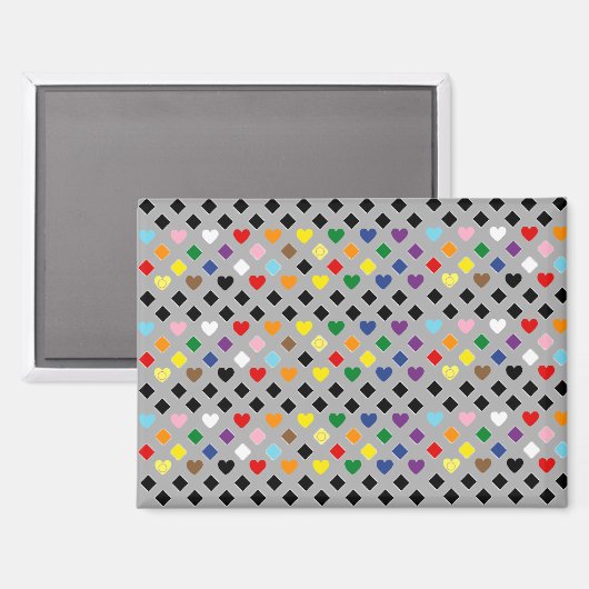 Rainbow Hearts マグネット (正面/裏面)