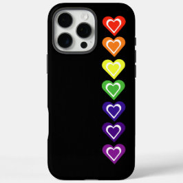 Rainbow hearts iPhone 16 pro maxケース