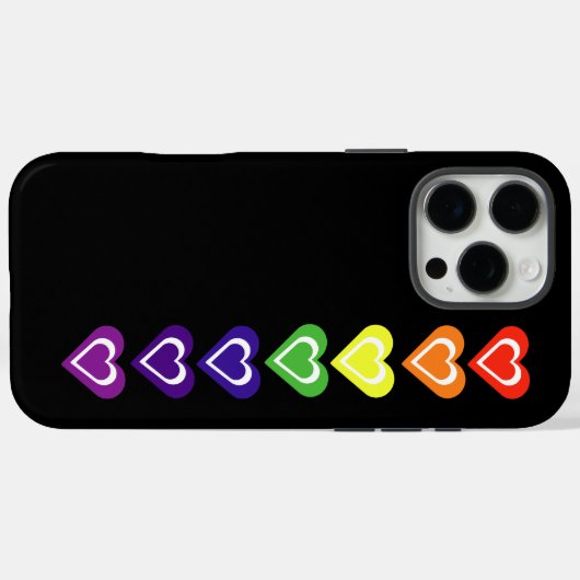 Rainbow hearts Case-Mate iPhoneケース (裏面 (横))