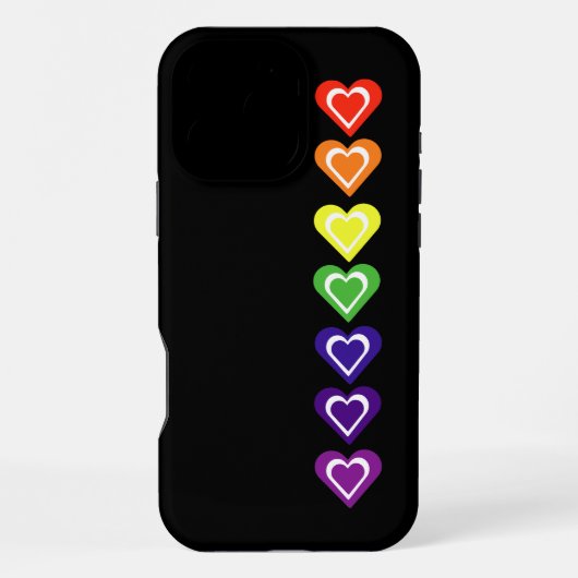 Rainbow hearts iPhoneケース (裏面)