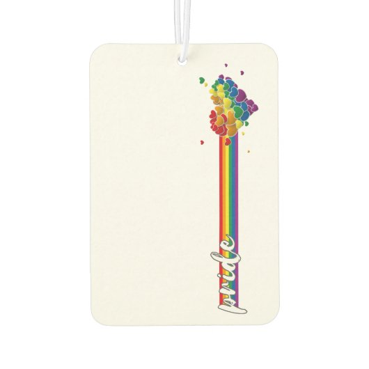 Rainbow Hearts Splash Pride カーエアーフレッシュナー (裏面)