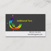 Rainbow Hi-Tech Tri Companyのロゴのブランディング 名刺 (裏面)