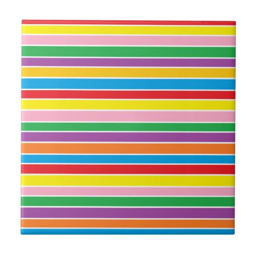 Rainbow Horizontal Stripes タイル (正面)