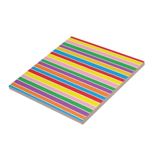 Rainbow Horizontal Stripes タイル (側面)
