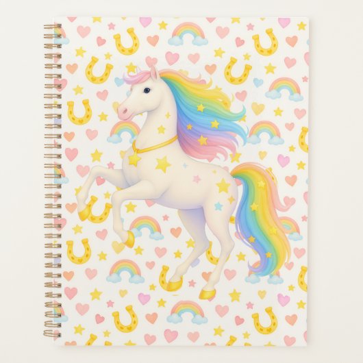 Rainbow Horses Planner for Kids — Cooper & Cody, C プランナー手帳 (正面)