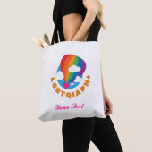 “Rainbow Hot Air Balloon LGBTQIA+ Pride Logo**  トートバッグ (クローズアップ)