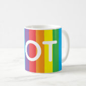 Rainbow "HOT" Mug コーヒーマグカップ (正面右)