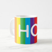 Rainbow "HOT" Mug コーヒーマグカップ (正面左)