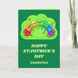 Rainbow Hugs St. Patrick’s Day Greeting Card カード