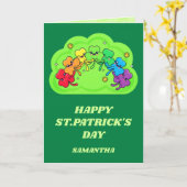 Rainbow Hugs St. Patrick’s Day Greeting Card カード (黄色い花)