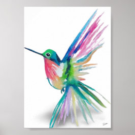 Rainbow Hummingbird Premium Canvasポスター(5 x 7) ポスター