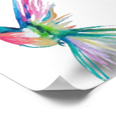 Rainbow Hummingbird Premium Canvasポスター(5 x 7) ポスター (角)