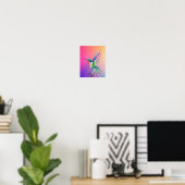 Rainbow Hummingbird Premium Canvasポスター(8x10) ポスター (ホームオフィス)