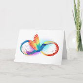 Rainbow Hummingbird with Infinity symbol カード (正面)