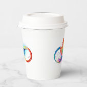 Rainbow Hummingbird with Infinity symbol 紙コップ (左)