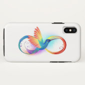 Rainbow Hummingbird with Infinity symbol Case-Mate iPhoneケース (裏面(横))