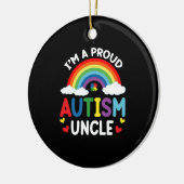 Rainbow Iは自閉症の叔父誇りを持った自閉症の意識である セラミックオーナメント (左)