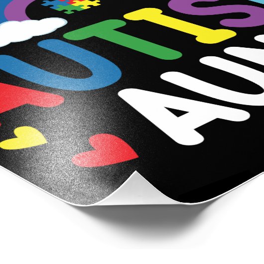 Rainbow Iは自閉症誇りを持ったの叔母の自閉症の意識 フォトプリント (角)