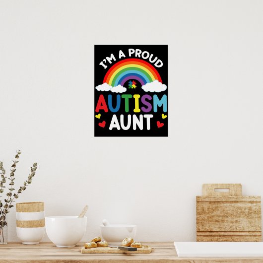 Rainbow Iは自閉症誇りを持ったの叔母の自閉症の意識 ポスター (キッチン)