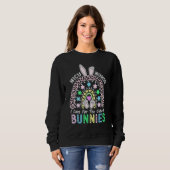 Rainbow I気に For the Cutest Bunnies NicuナースE スウェットシャツ (正面フル)