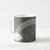 Rainbow in a Stormの感動的カスタムメッセージ コーヒーマグカップ (正面左)