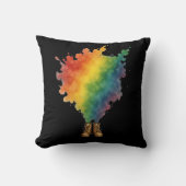 Rainbow IN Beige Boots  クッション (正面)