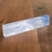 "RAINBOW IN CLOUDS"机用ネームプレート デスクネームプレート (側面)