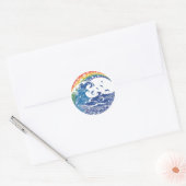Rainbow in Hawaii: Waves, Life ラウンドシール (封筒)
