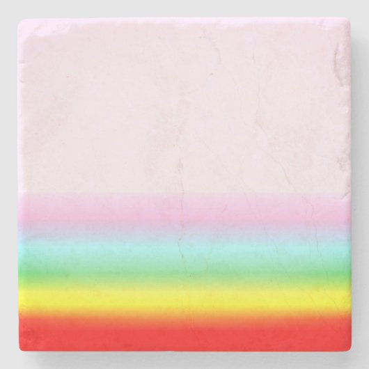 Rainbow in Pink Sky Stone Coaster, Posavasos de pi ストーンコースター (正面)