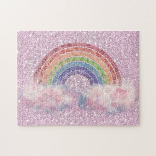Rainbow in the Cloud抽象芸術 ジグソーパズル (横)