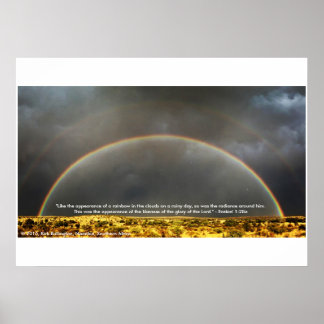 Rainbow in the Namibian Desert ポスター