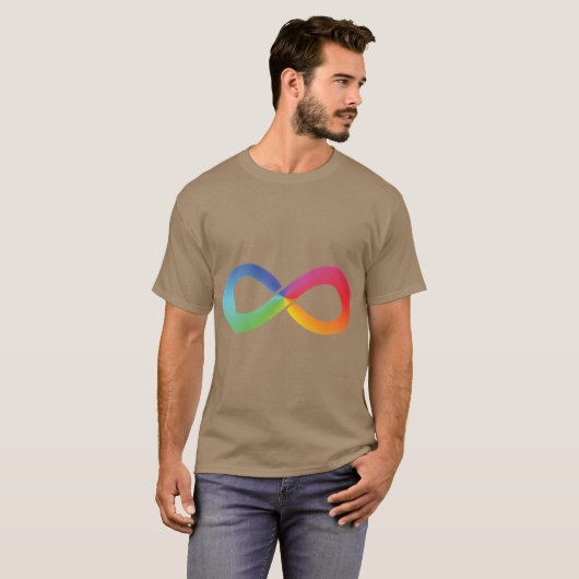 Rainbow Infinity Autism Awareness Neurodiversity g Tシャツ (正面フル)