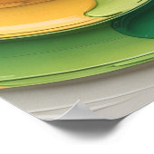 Rainbow Infinity Autism Symbol Abstract Art ポスター (角)