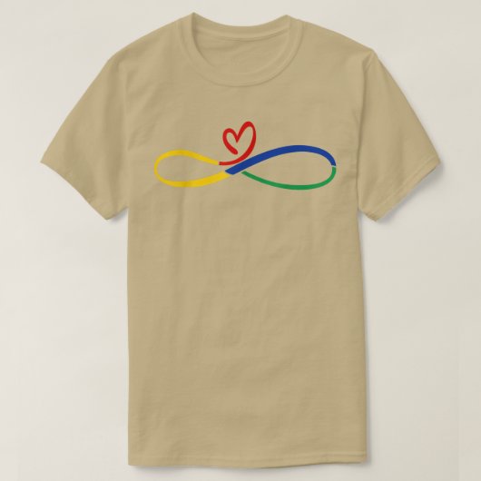 Rainbow Infinity Autistic Children ADHD Autism Awa Tシャツ (デザイン正面)