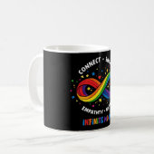 Rainbow Infinity Neurodiversity Symbol - Infinite  コーヒーマグカップ (正面左)
