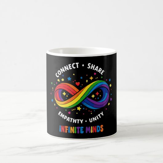 Rainbow Infinity Neurodiversity Symbol - Infinite  コーヒーマグカップ (中央)