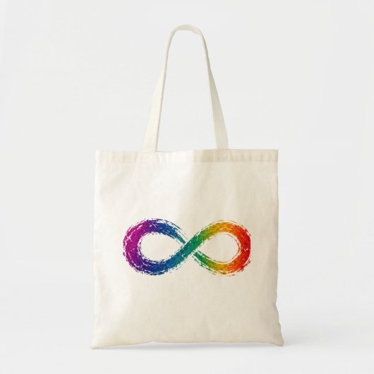 Rainbow Infinity Symbol Neurodiversity  トートバッグ (正面)