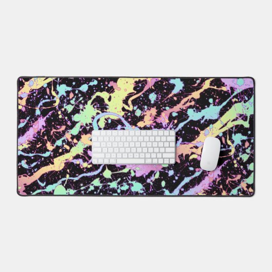 rainbow ink splash extreme : デスクマット (キーボード&マウス)