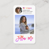 Rainbow Instagram Photo Social 後を追 Media Meバス 名刺 (正面)