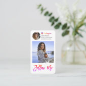 Rainbow Instagram Photo Social 後を追 Media Meバス 名刺 (スタンド正面)