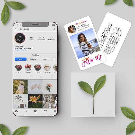 Rainbow Instagram Photo Social 後を追 Media Meバス 名刺