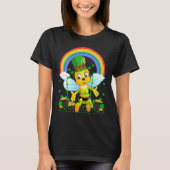 Rainbow Irish Shamrock Bumblebee St Patrick's Day Tシャツ (正面)