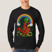 Rainbow Irish Shamrock Cardinal Bird St Patrick's  Tシャツ (正面)
