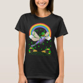 Rainbow Irish Shamrock Dragonfly St Patrick's Day Tシャツ (正面)