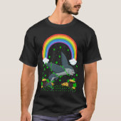 Rainbow Irish Shamrock Flying Fish St Patrick's Da Tシャツ (正面)