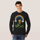 Rainbow Irish Shamrock Hoopoe Bird St Patrick's Da Tシャツ (正面フル)