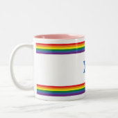 Rainbow Israel Pride Flag Small ツートーンマグカップ (左)