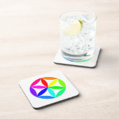 Rainbow Kaleidoscope Hard plastic coaster コースター (右側)